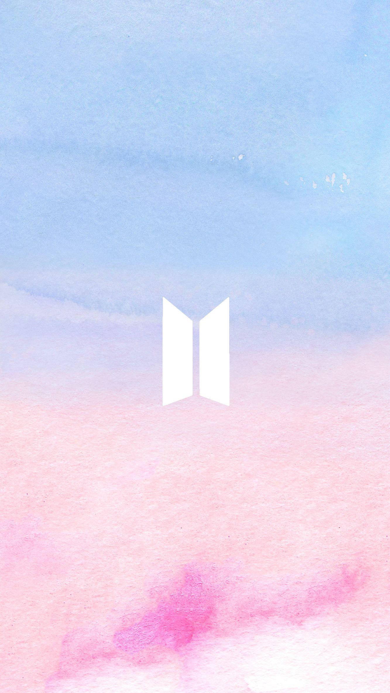 BTSロゴ パステルカラー 壁紙