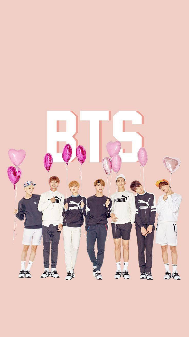 可愛いBTSハートバルーン 壁紙