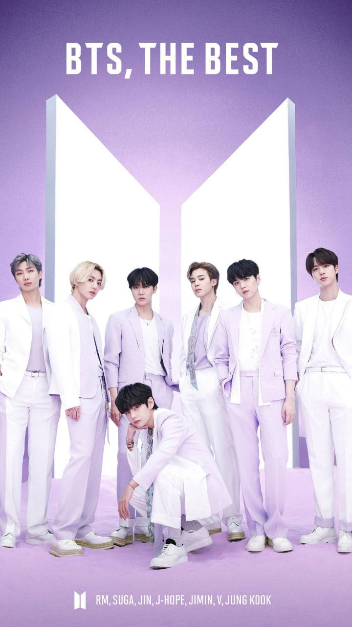 BTS パープルスーツ アート風 壁紙