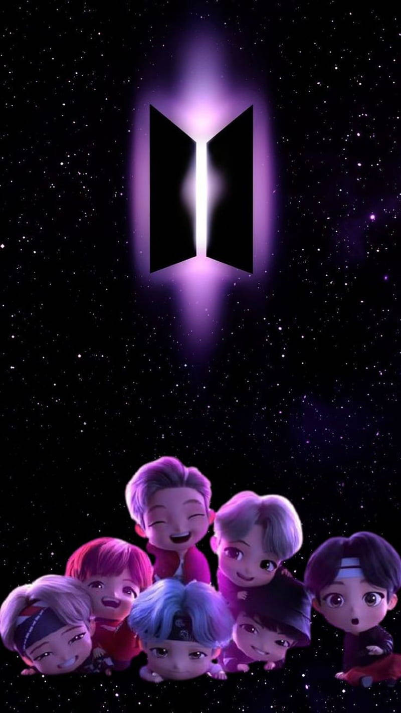 かわいいBTS TinyTanスペース 壁紙
