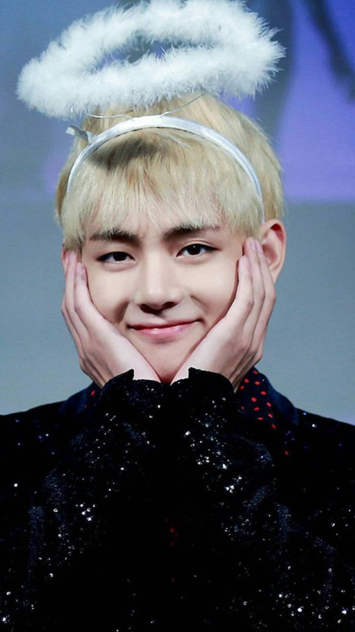 可愛いBTS Vのハロ姿 壁紙