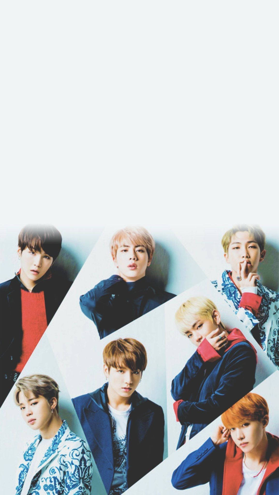 美しいBTSコラージュのスマホロック画面 壁紙