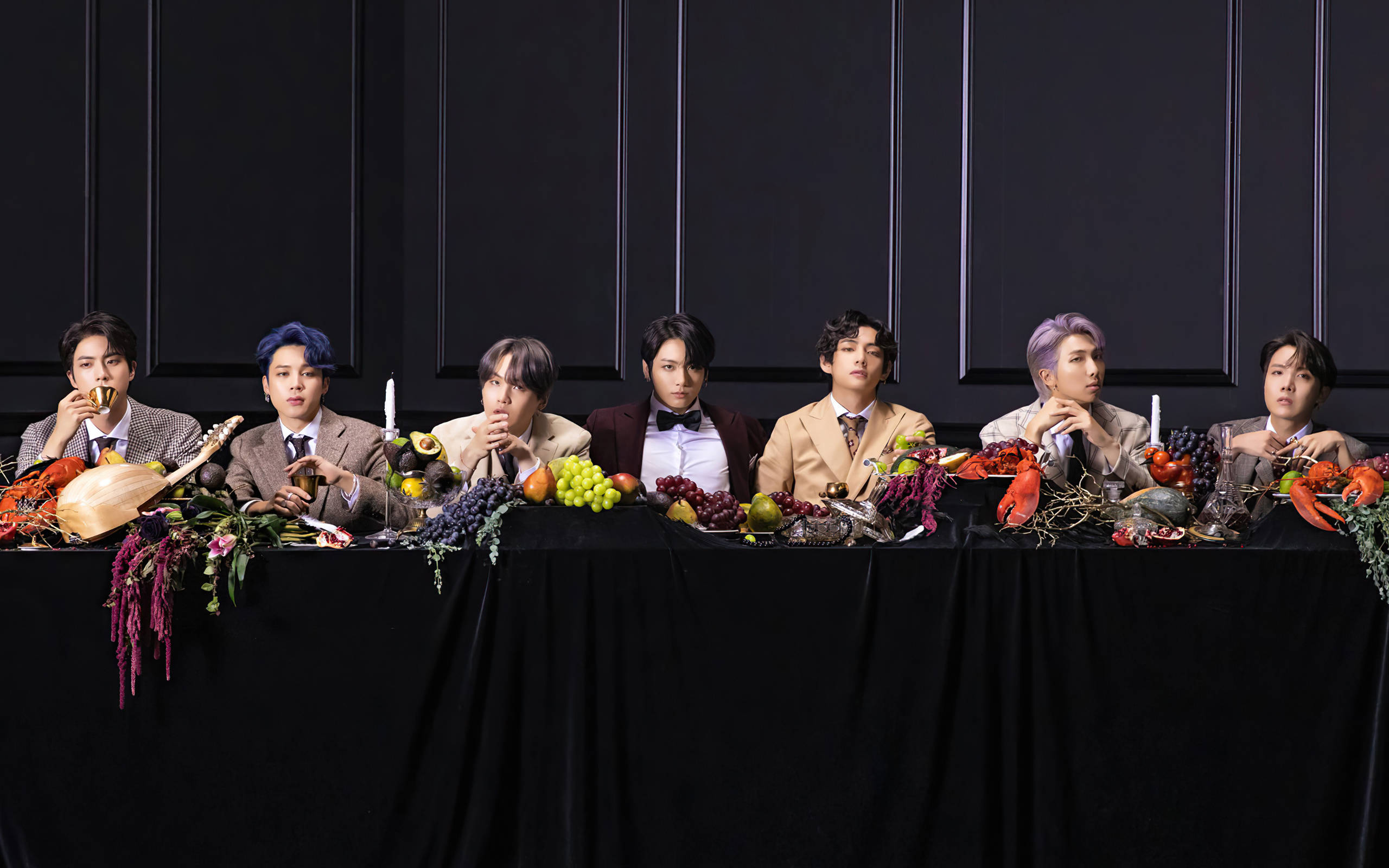 BTS グループ写真 ディオニュソス 壁紙