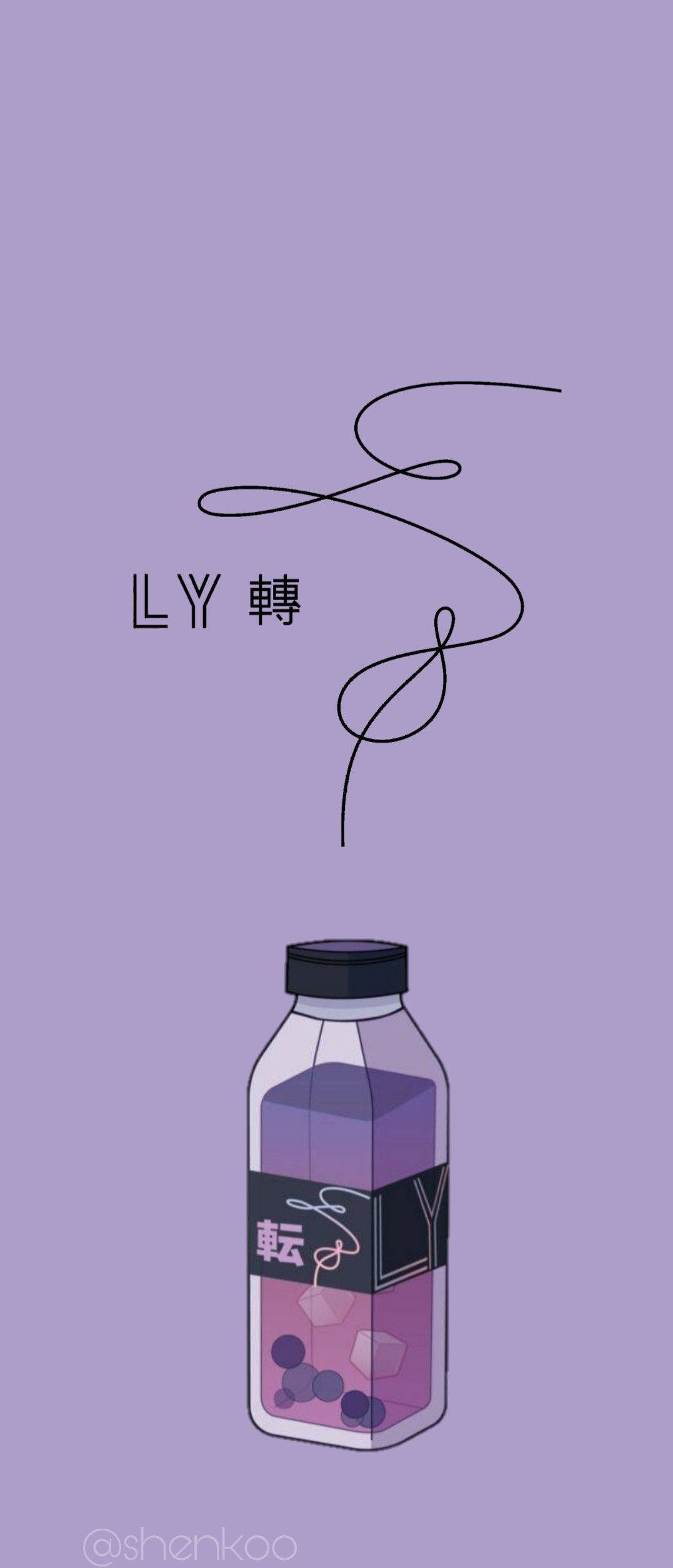 BTS 愛 yourself パープル 壁紙