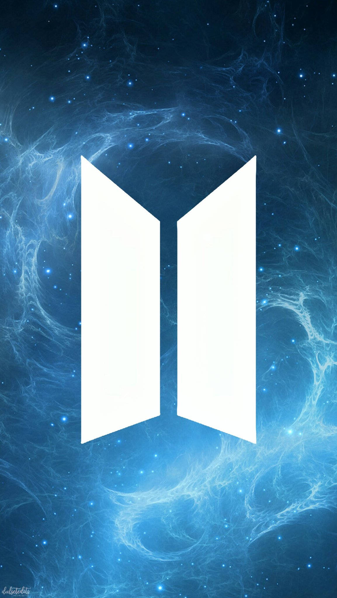 青いBTSロゴ 壁紙