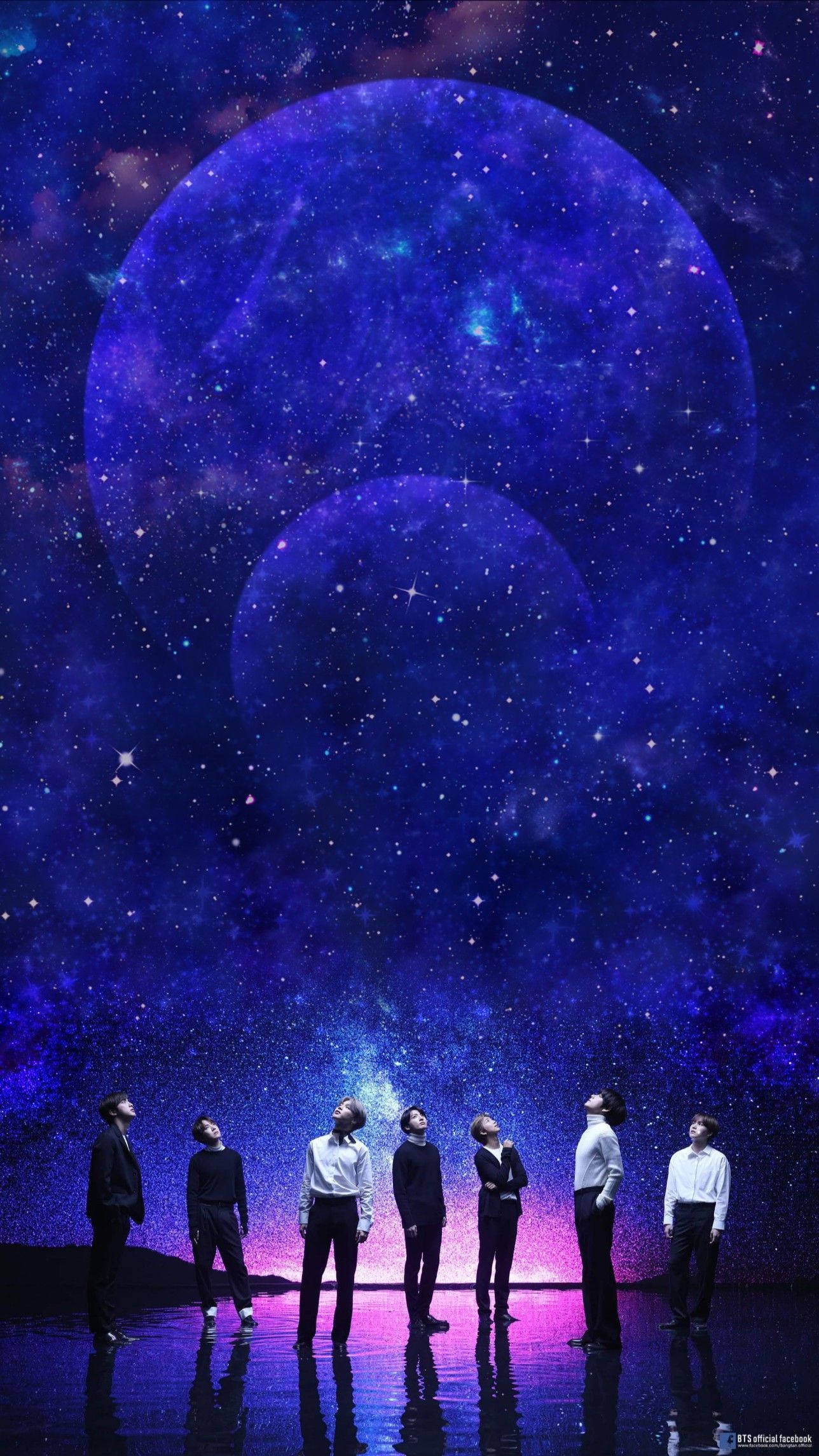 BTS きらめくパステルパープルの上で 壁紙
