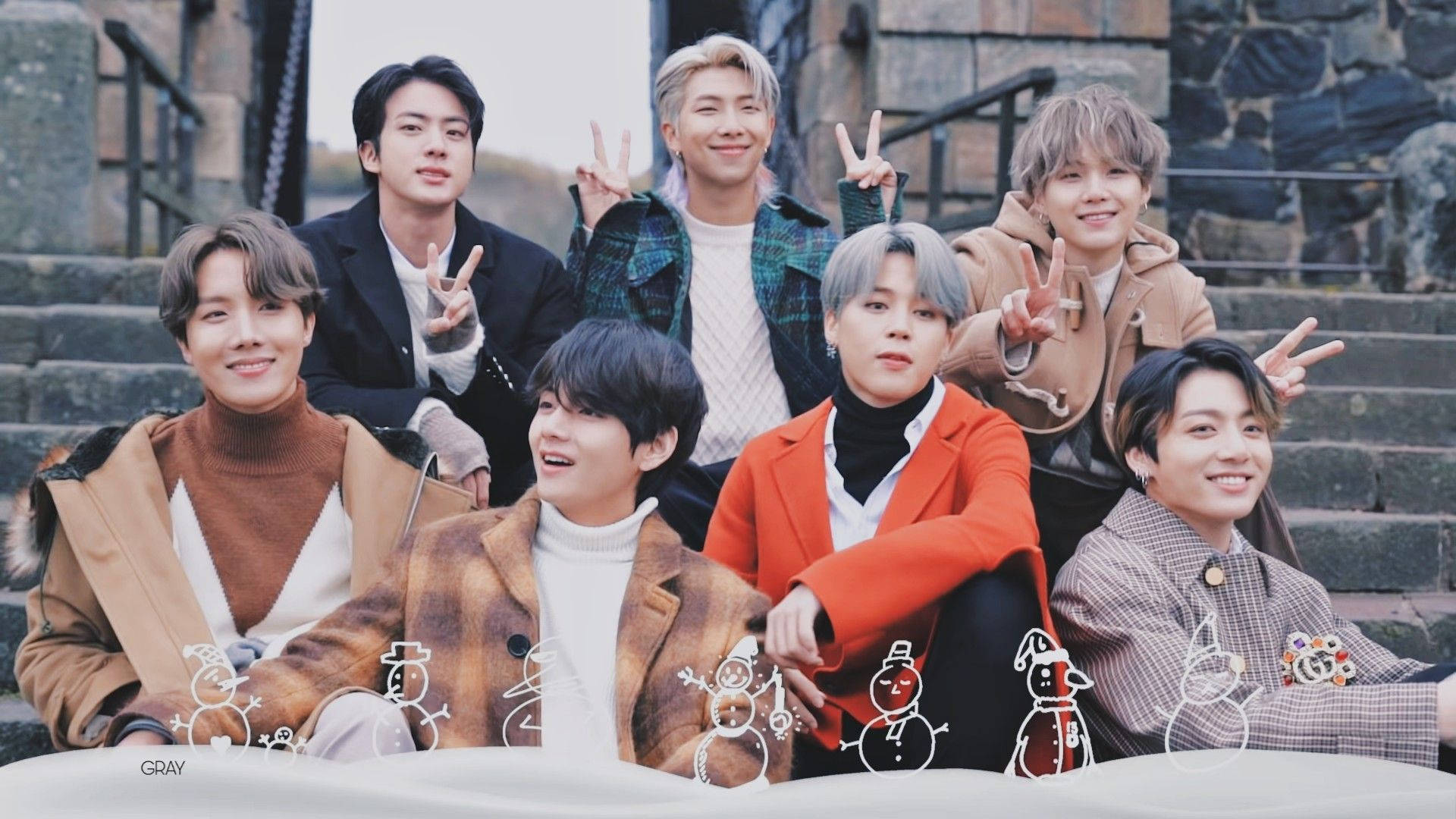 BTS スノーマンデスクトップ壁紙 壁紙