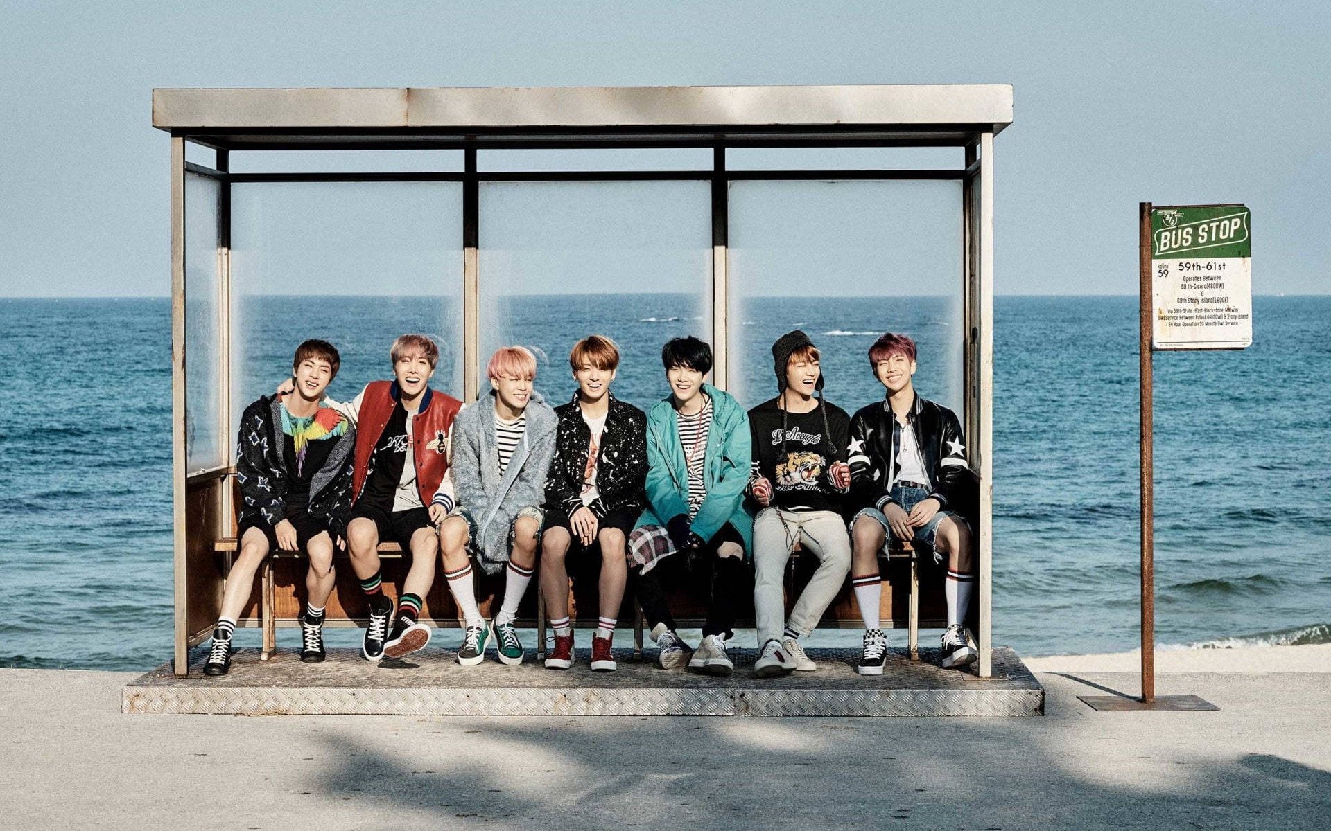 BTS グループ写真 YNWA 壁紙