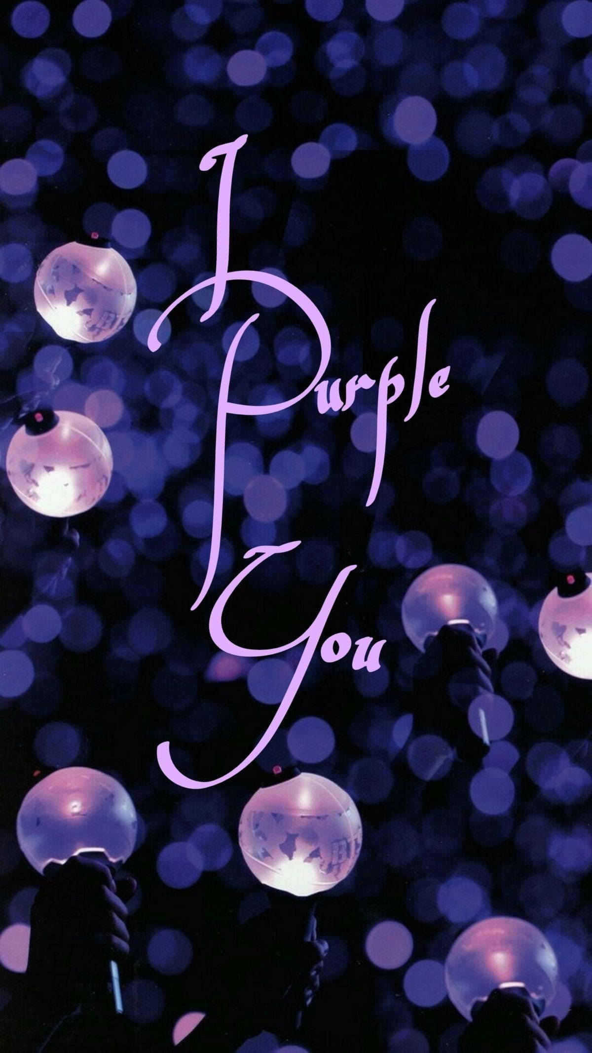 BTS ペンライト I Purple You 背景 壁紙