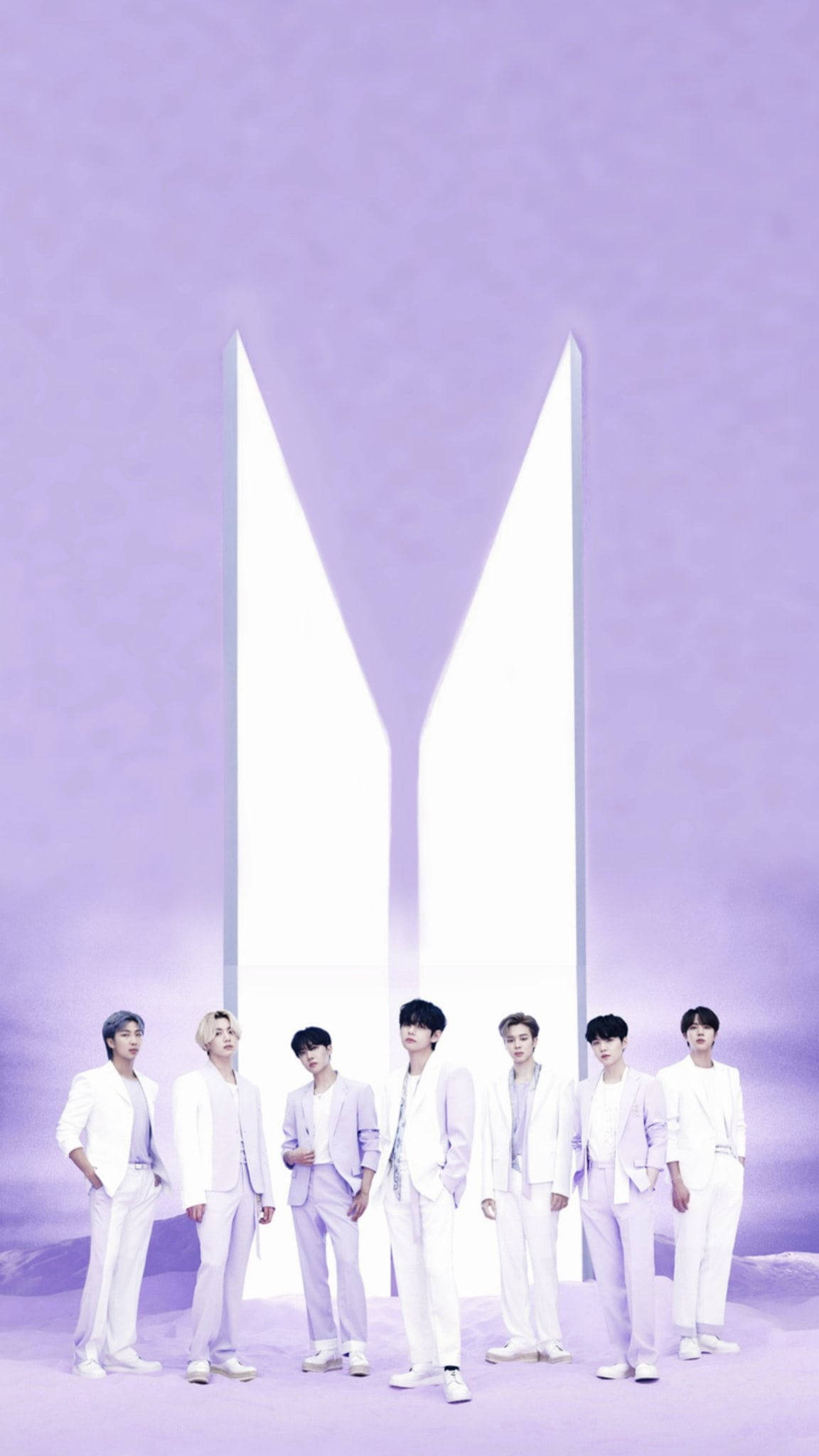 BTS 白スーツ パープル エステティック 壁紙