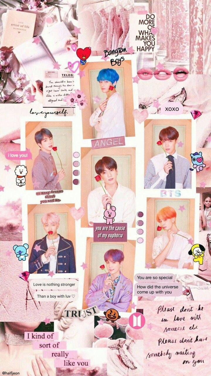 BTS 美学 メンバーとローズ 壁紙