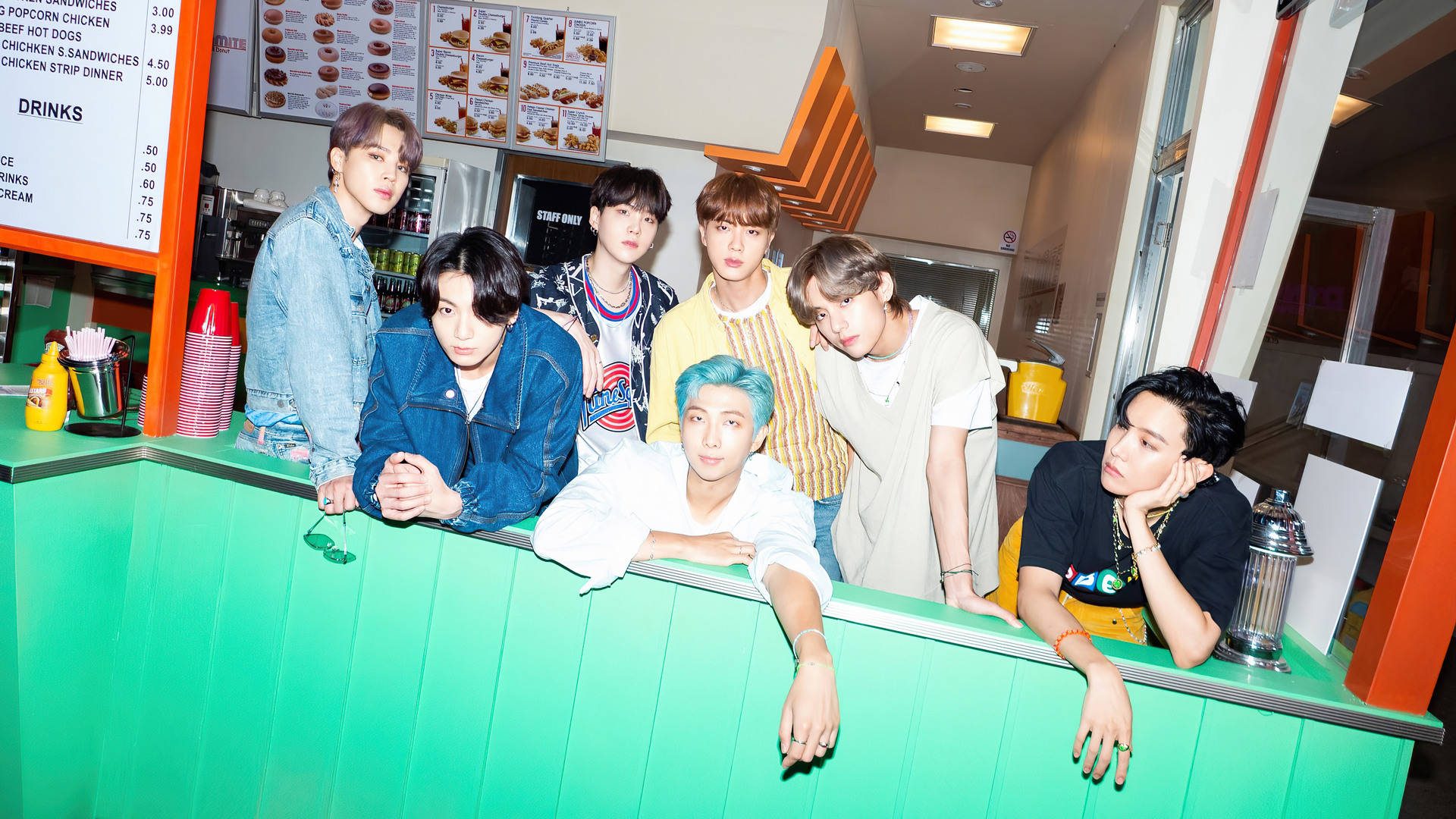 BTS「Dynamite」グループ写真 壁紙