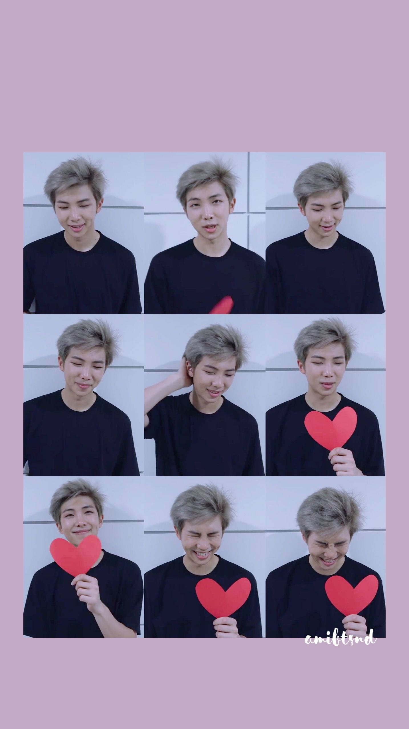 BTSのRM、ピンクの髪でポジティブさを放つ！ 壁紙
