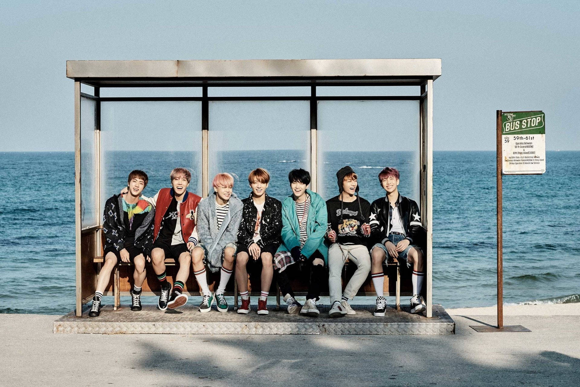 クールなBTSラップトップ壁紙「Spring Day」 壁紙