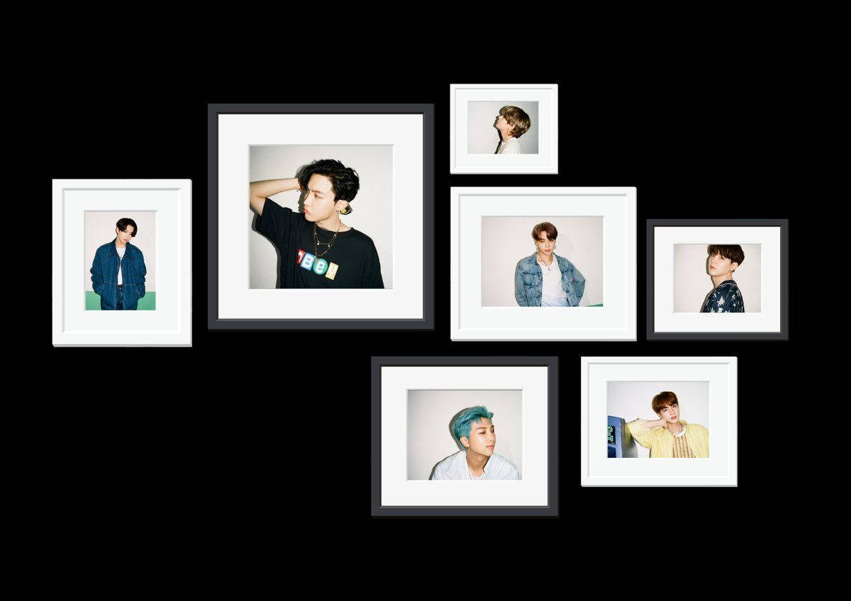 BTSのポラロイド風デスクトップ壁紙 壁紙