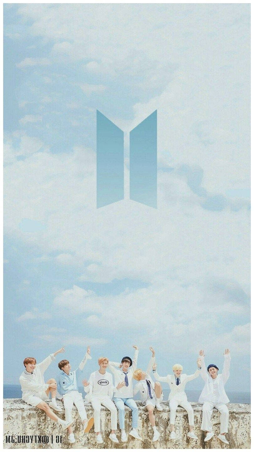 BTSの爽やかブルースカイロゴ 壁紙