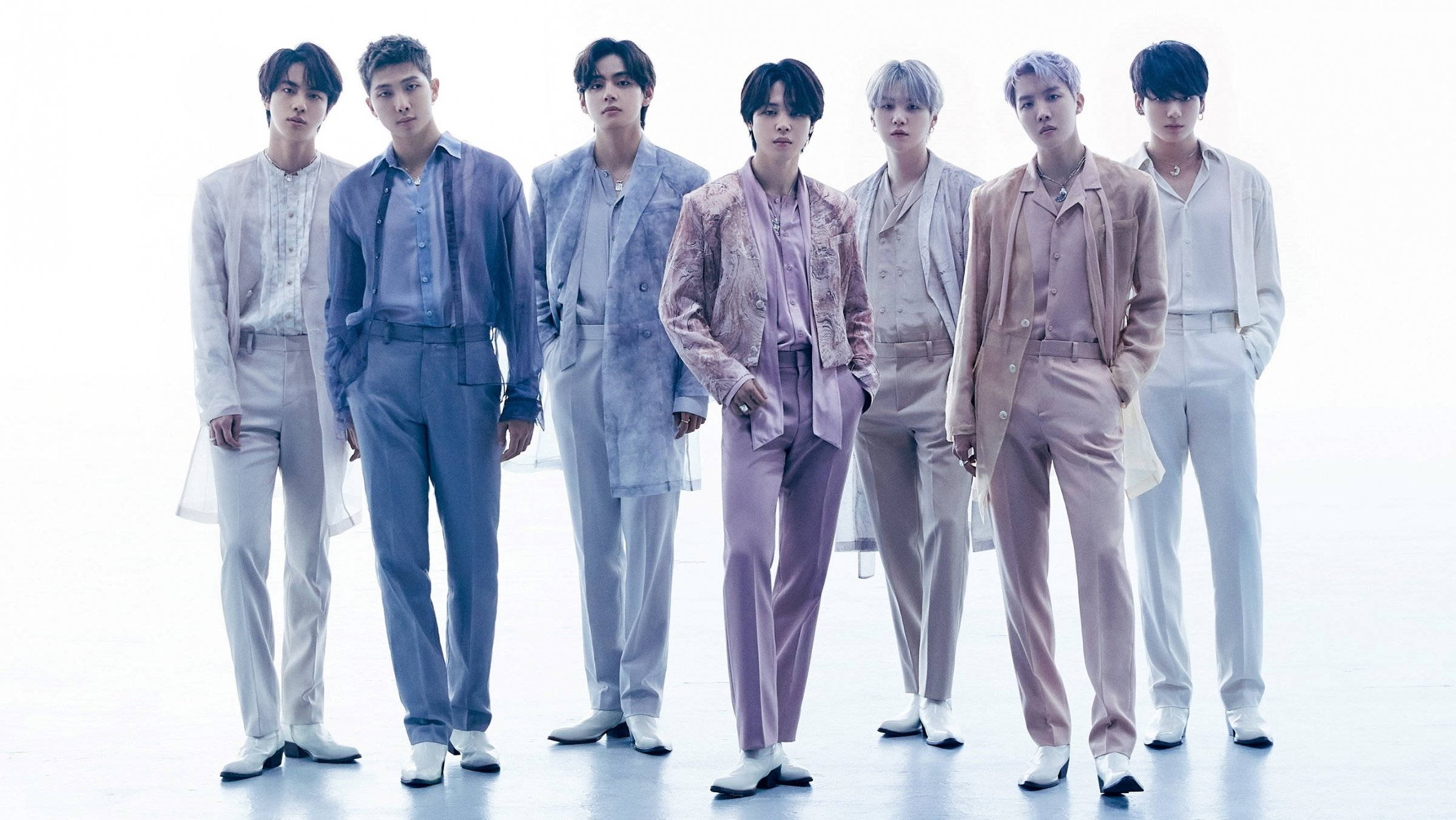 BTSカラフルスーツデスクトップ壁紙 壁紙