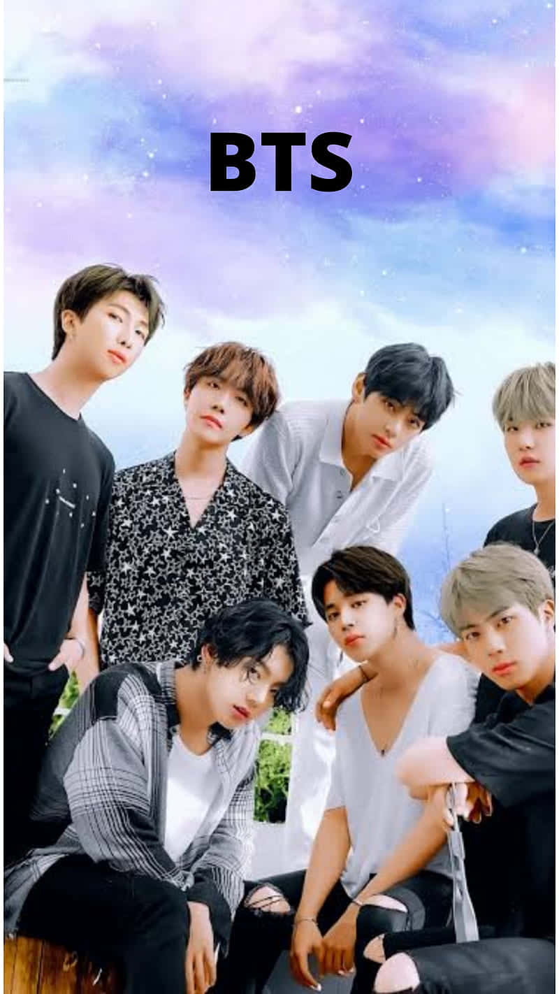 BTSポスター「BTS」の文字入り 壁紙