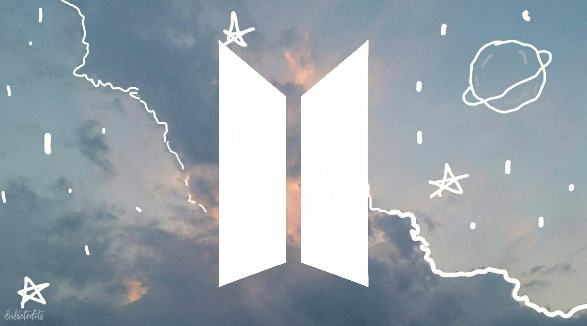 BTSロゴ キュートなエステティック壁紙