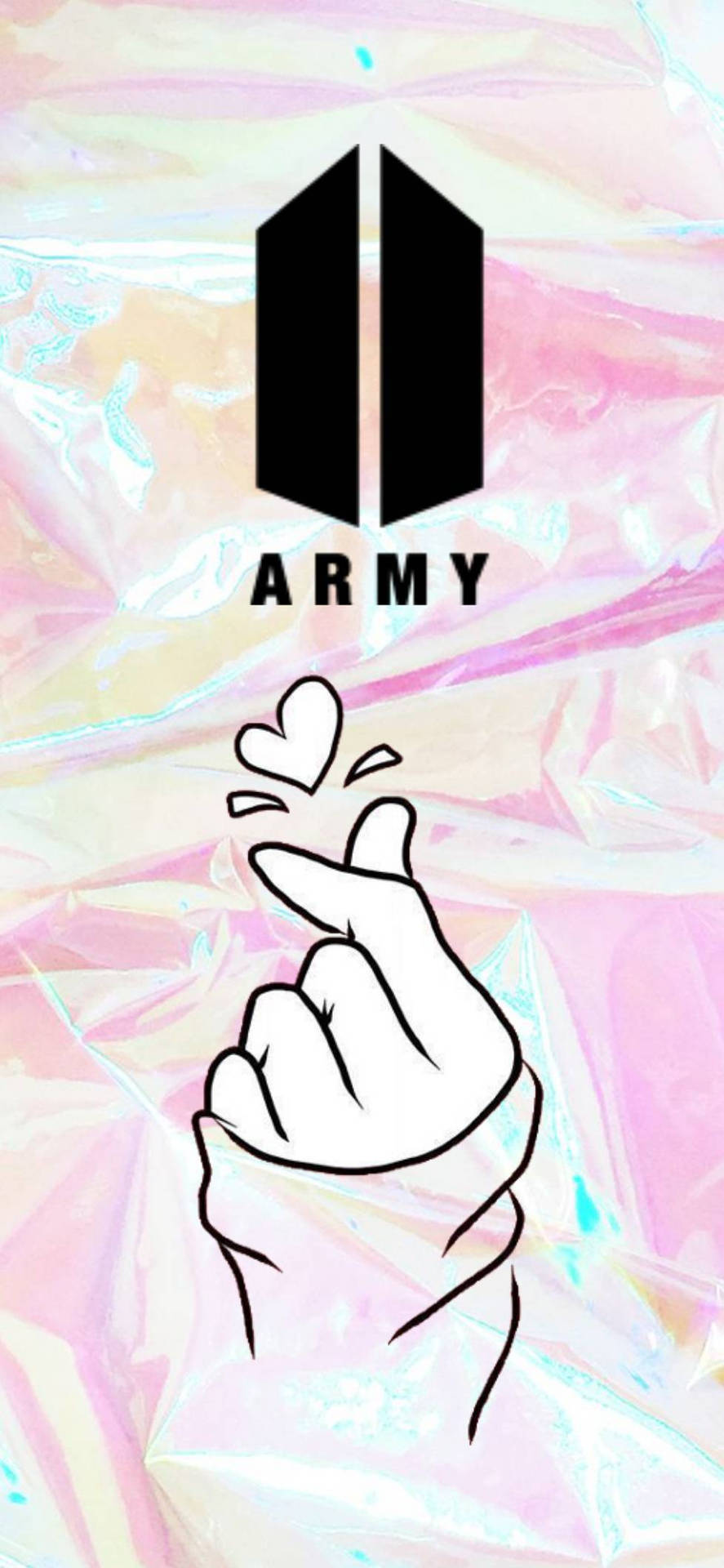 BTSロゴ フィンガーハートの壁紙