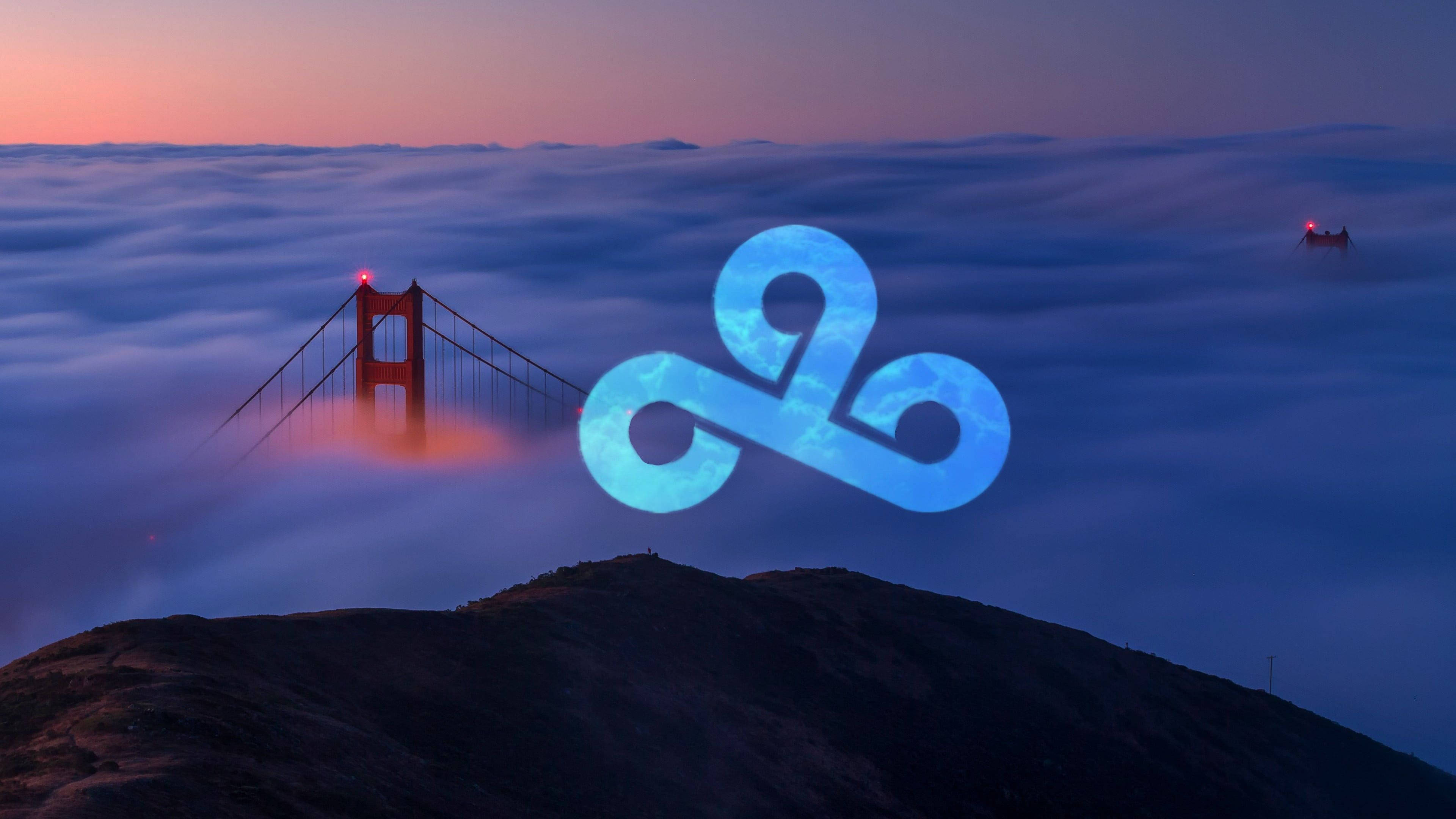 Cloud9 ゴールデンゲートブリッジ 雲のロゴ 壁紙