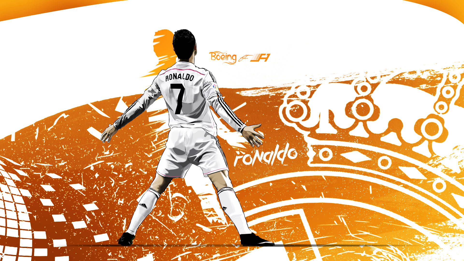 CR7 HD オレンジアートワーク 壁紙