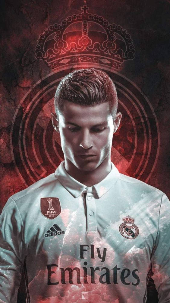 赤いエミレーツCR7 クリスティアーノ・ロナウド iPhone 壁紙