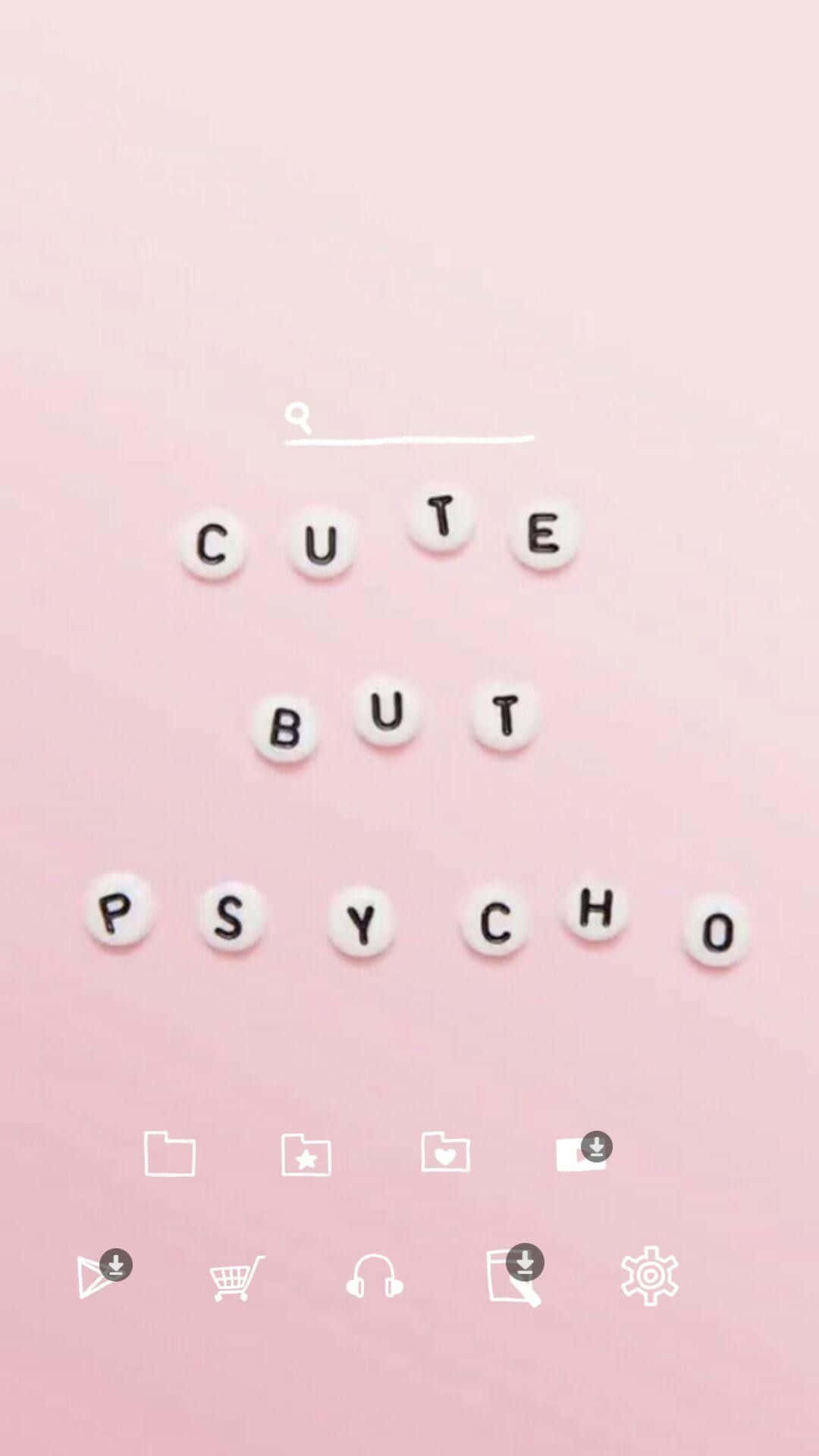 Cute But Psycho ピンク Aesthetic iPhone 壁紙
