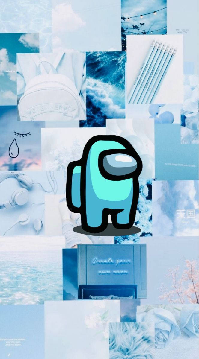 CyanのAmong US iPhone壁紙 壁紙