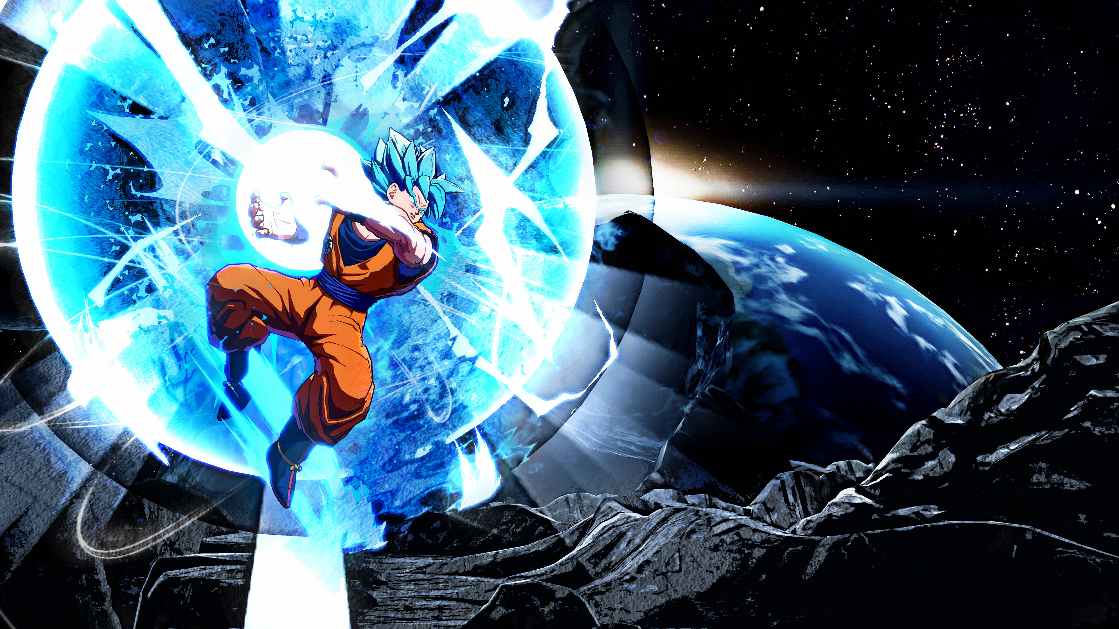 悟空の瞬間溜めかめはめ波 DBZ 4K 壁紙