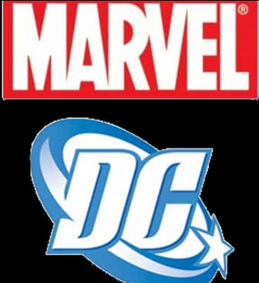 マーベルとDCのロゴを組み合わせたデザイン 壁紙
