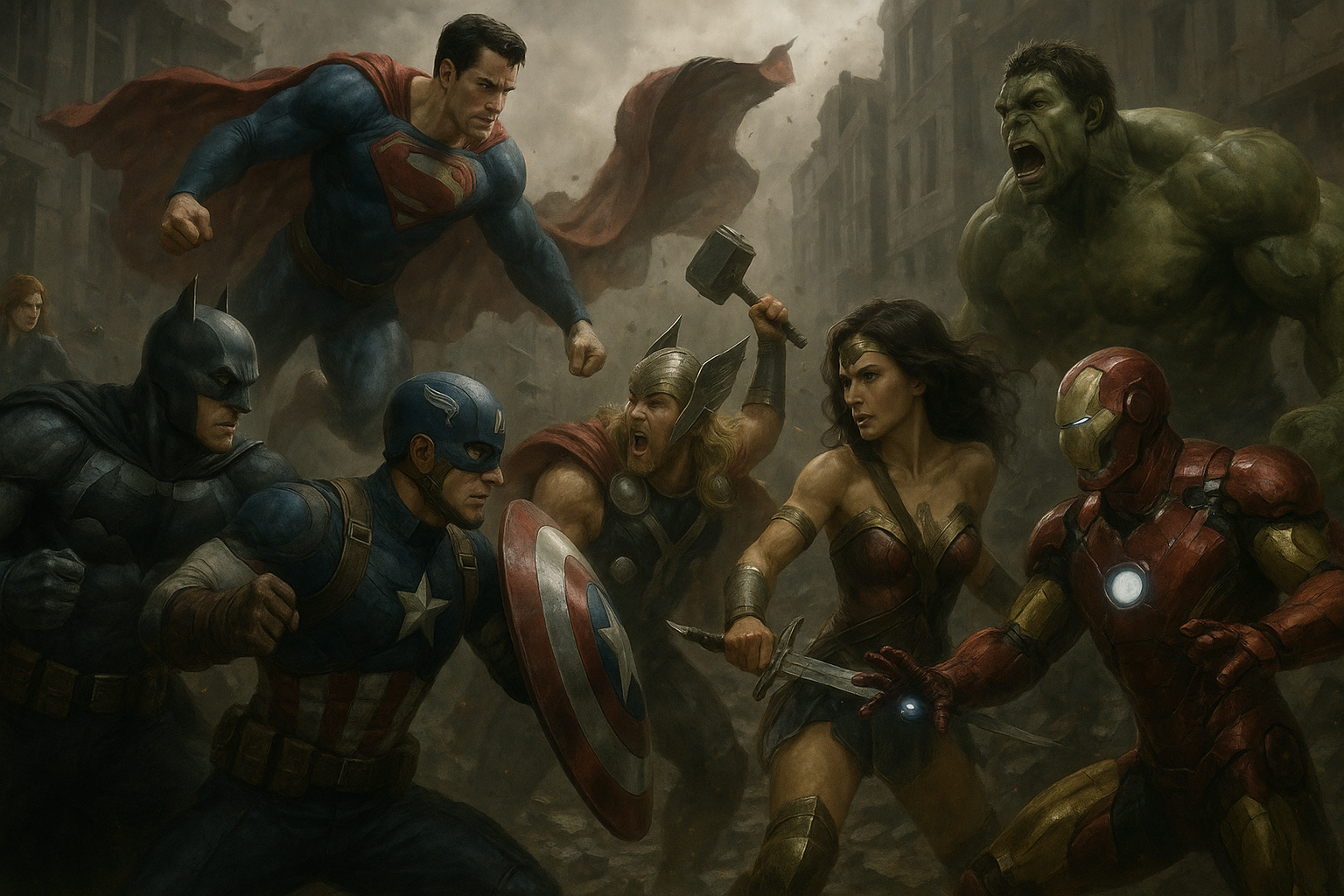 DC VS MARVEL リアルな描写 壁紙