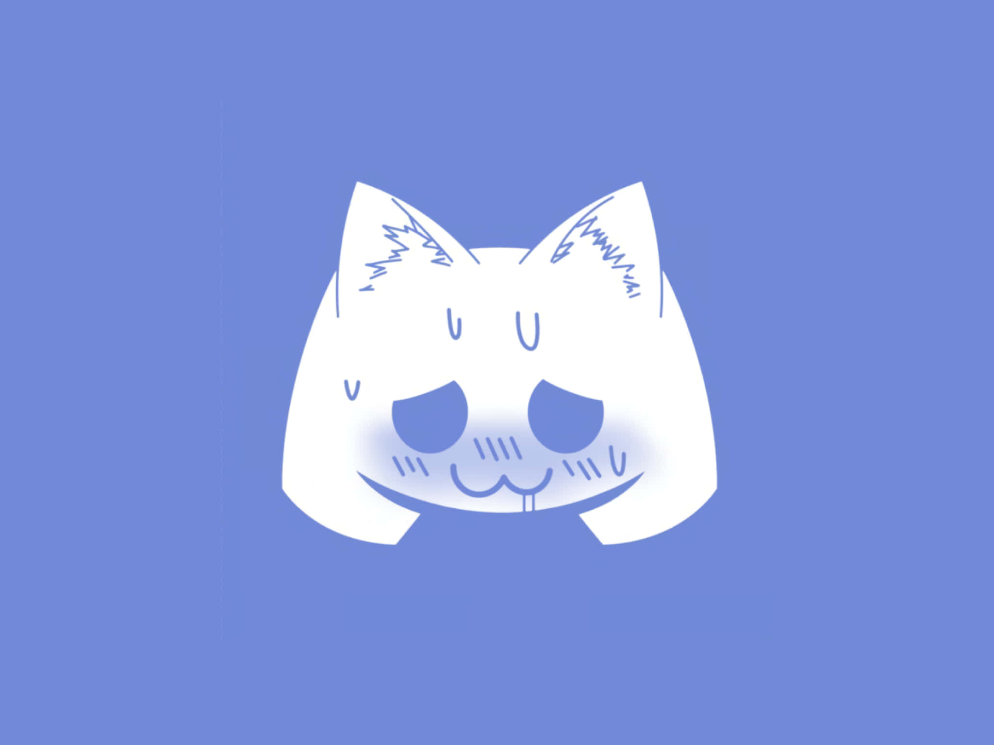 アニメ猫風のDiscordロゴ 壁紙