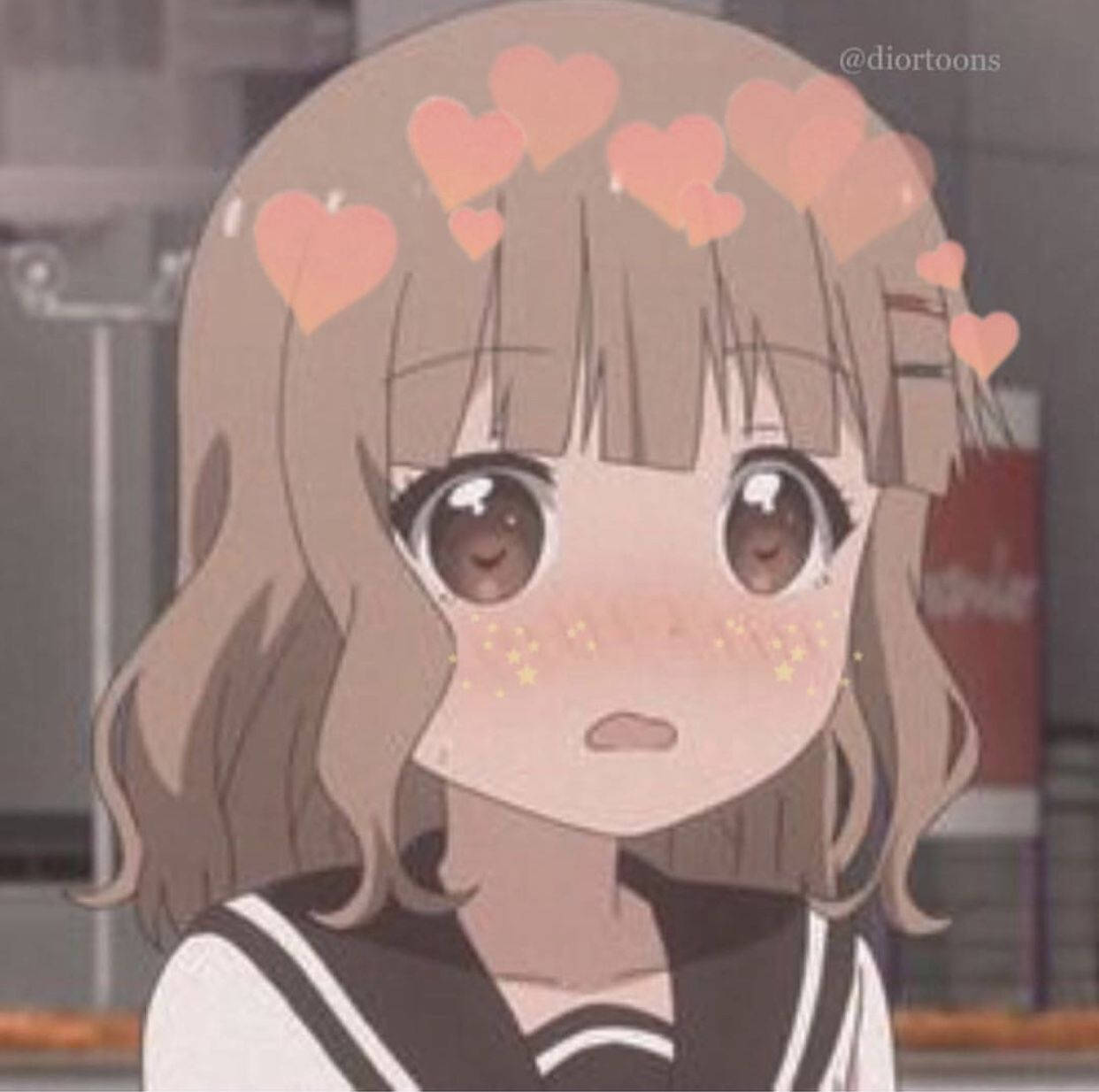 照れ顔の女の子 Discord用アイコン 壁紙