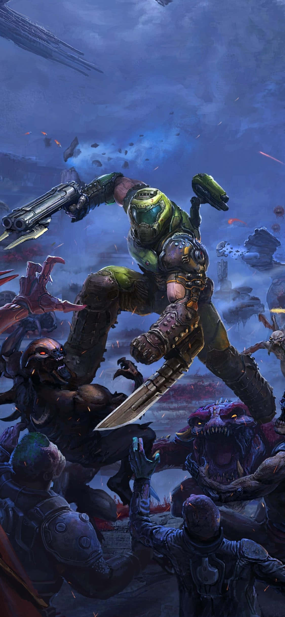 Doom EternalのスリリングなアクションをiPhoneで楽しもう 壁紙