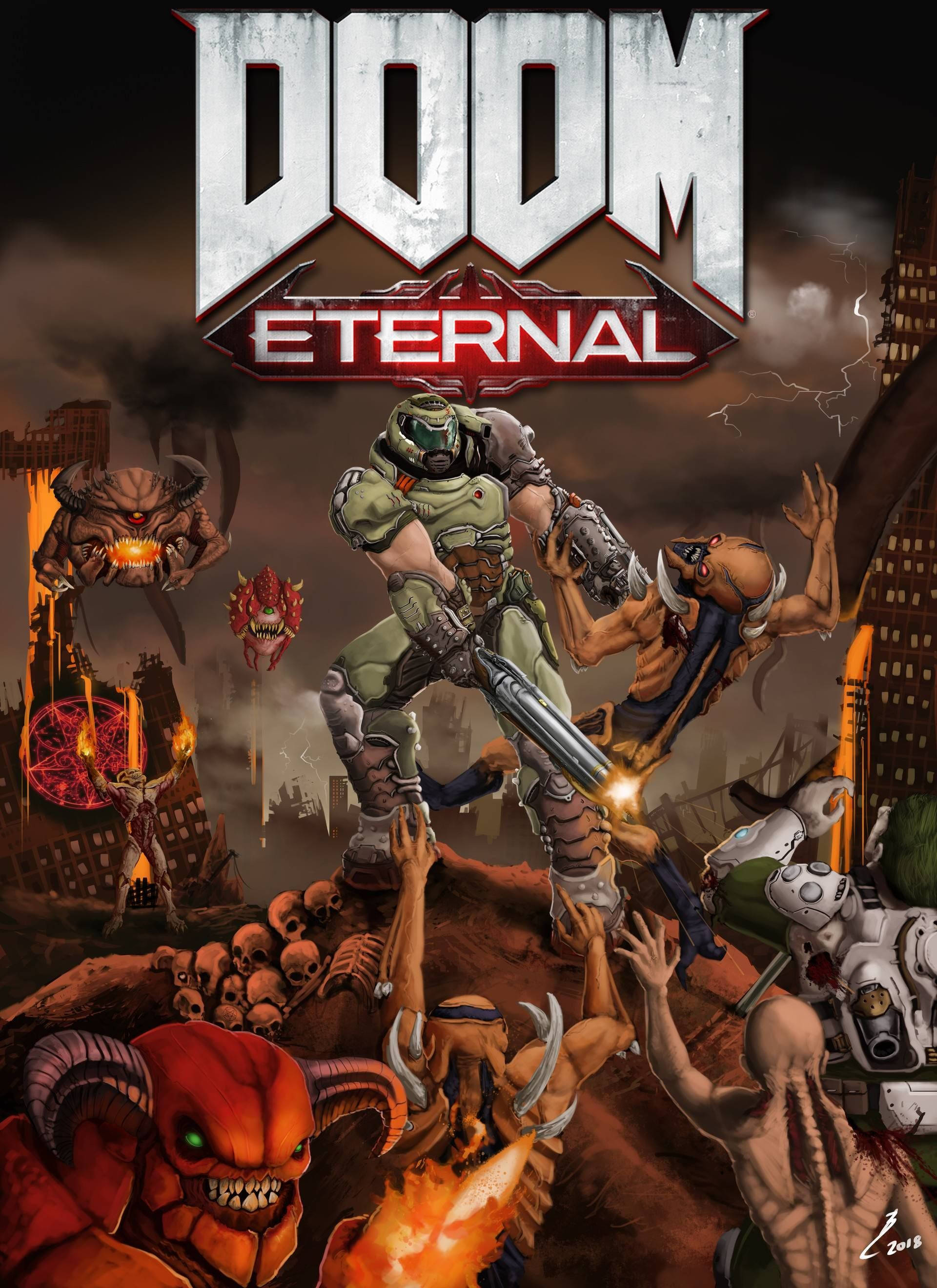 DOOM ETERNAL で地獄の勢力と戦え 壁紙