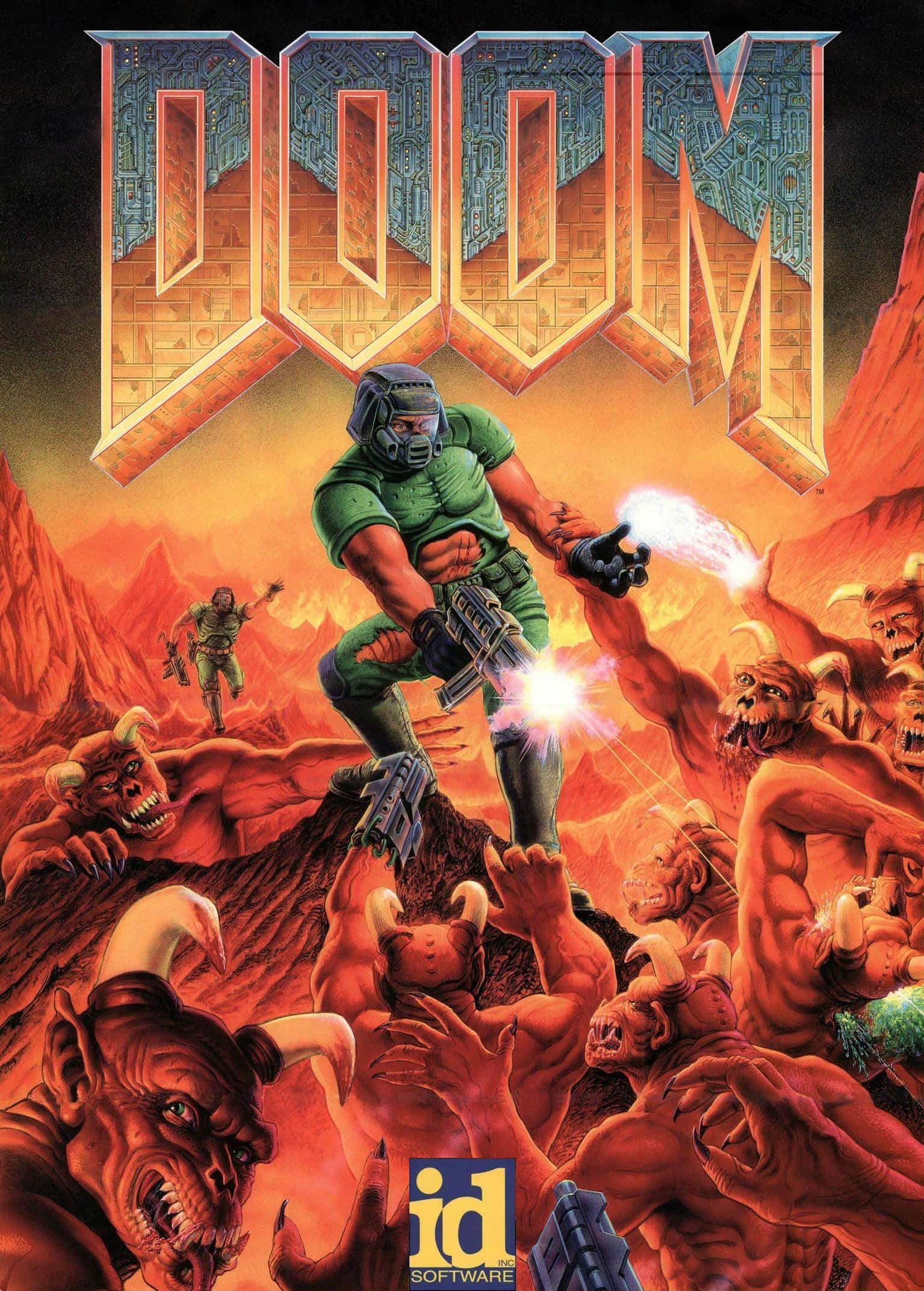 Doom Guy がモンスターと戦う Pixel 3xl Doom Eternal 背景 壁紙