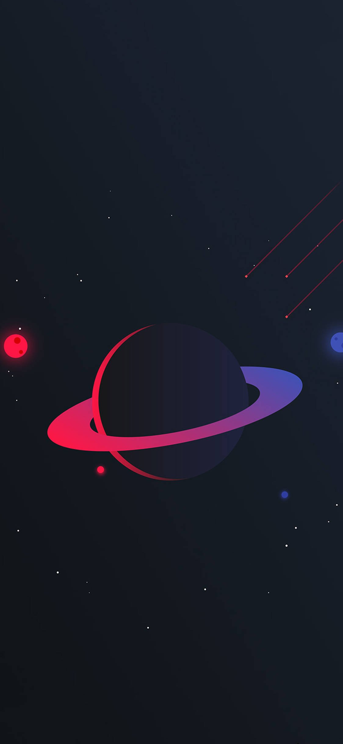 有機ELピンクの惑星 壁紙