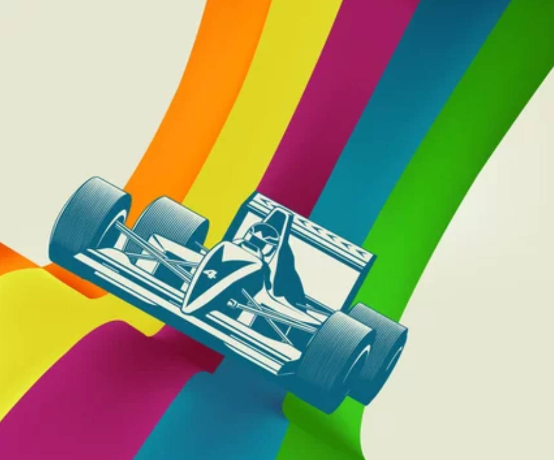 レインボーF1 4K 壁紙