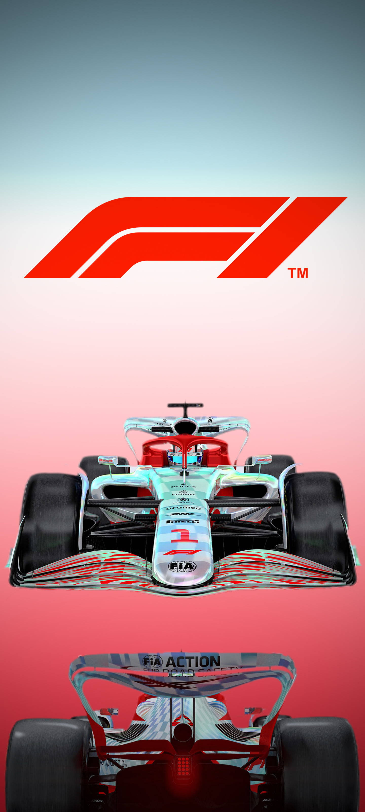 F1ロゴグラデーションバックグラウンドアイフォン 壁紙