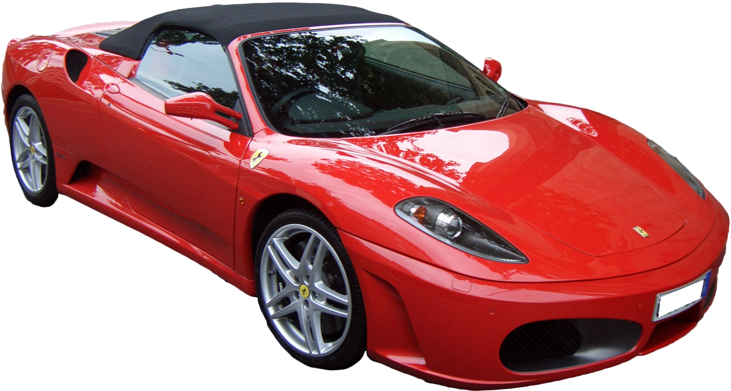 赤いフェラーリF430スパイダー オープンカー 壁紙