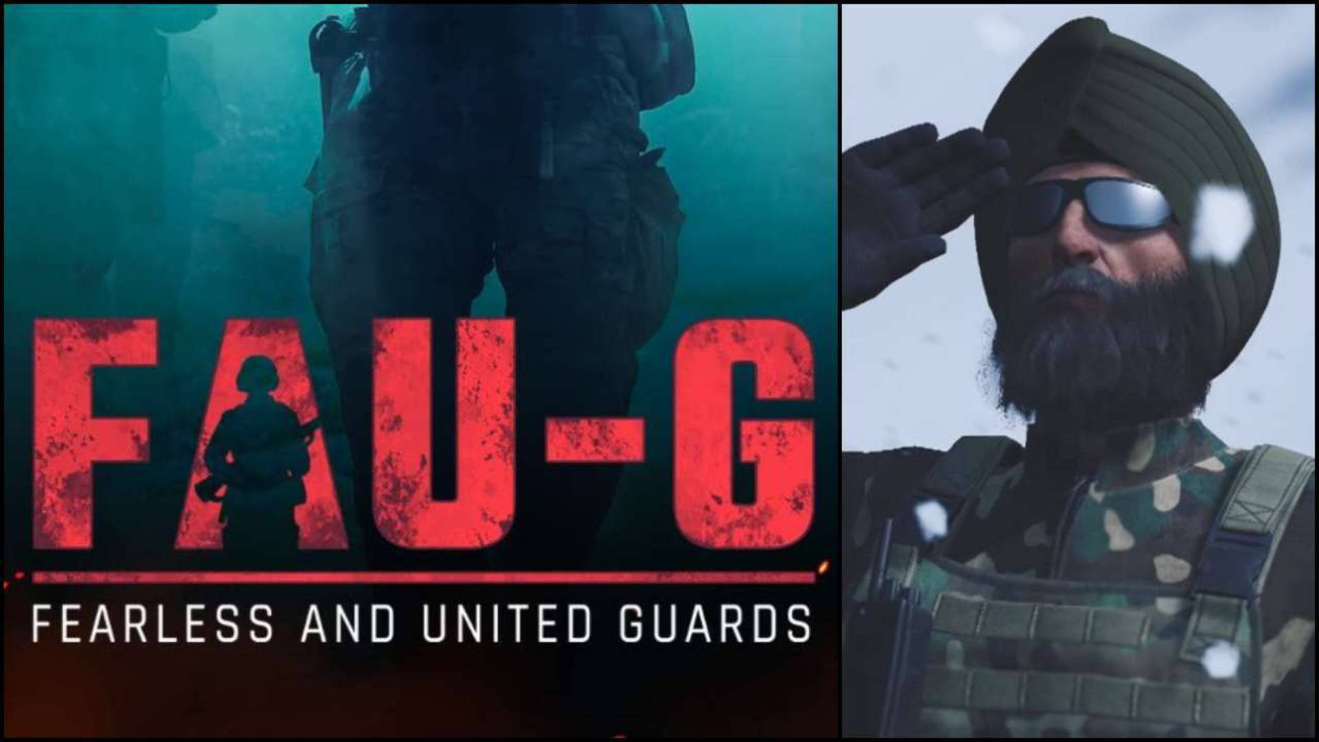 FAU-G ロゴ 兵士の敬礼 壁紙