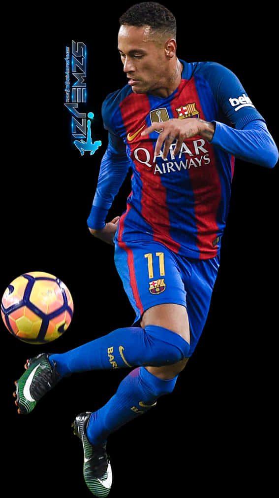 ネイマール FCバルセロナ アクションショット 壁紙