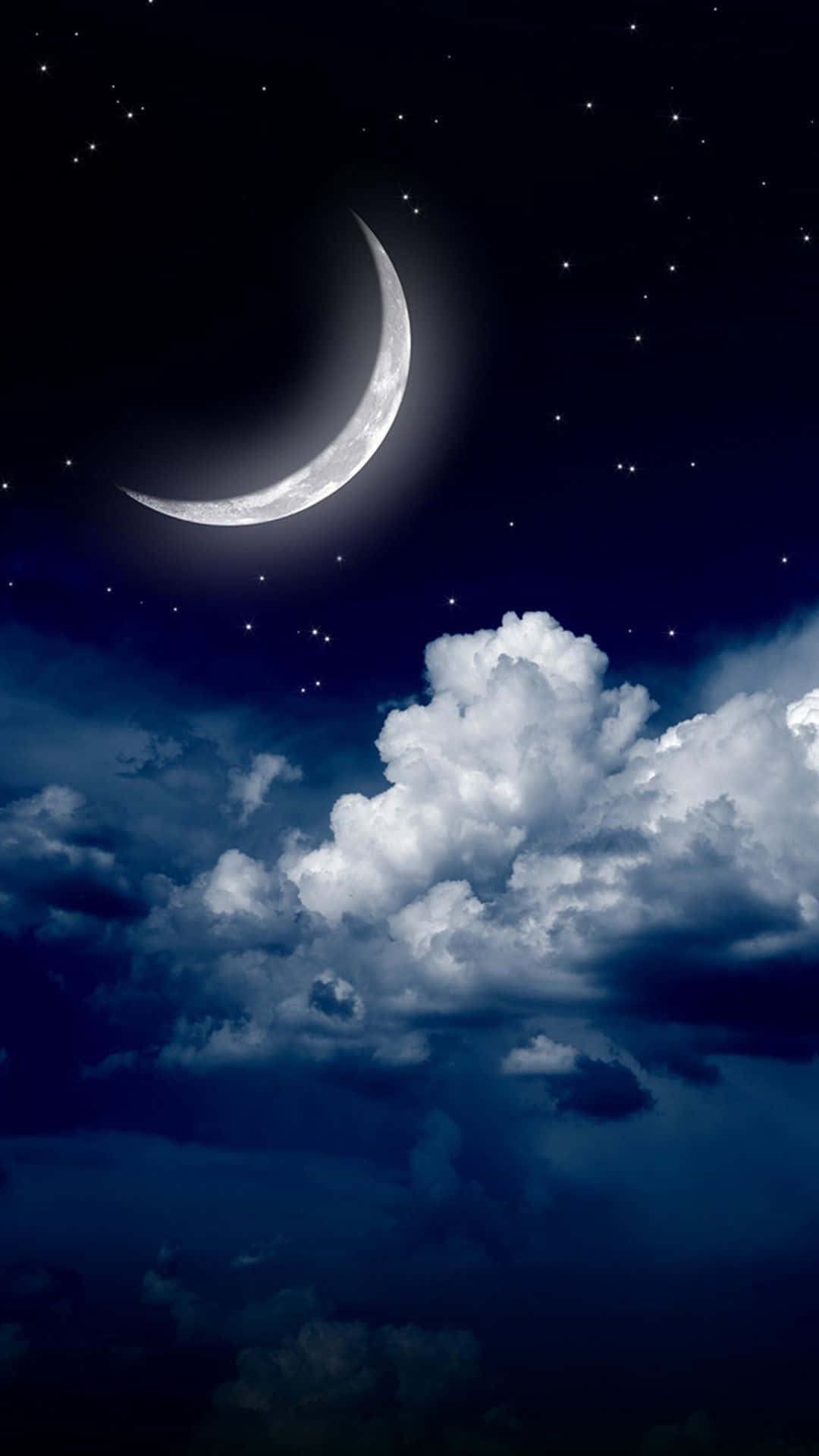 Galaxy S5 三日月の夜空 壁紙