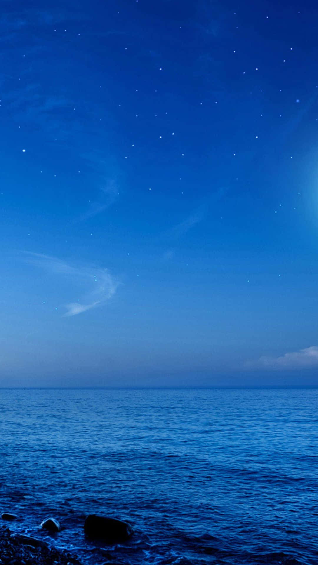 Galaxy S5 ブルーオーシャン 星空 壁紙