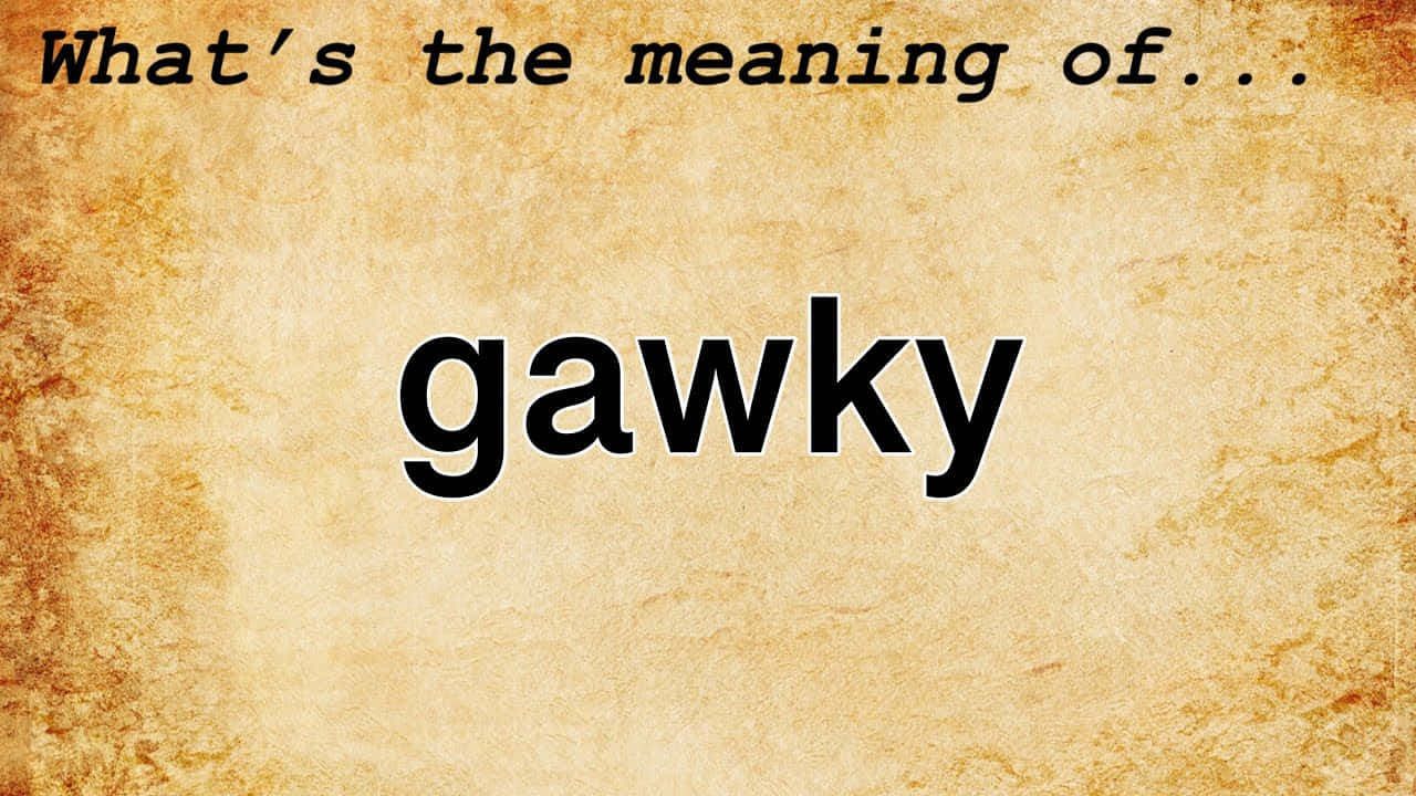 「Gawky」の意味についての質問 壁紙