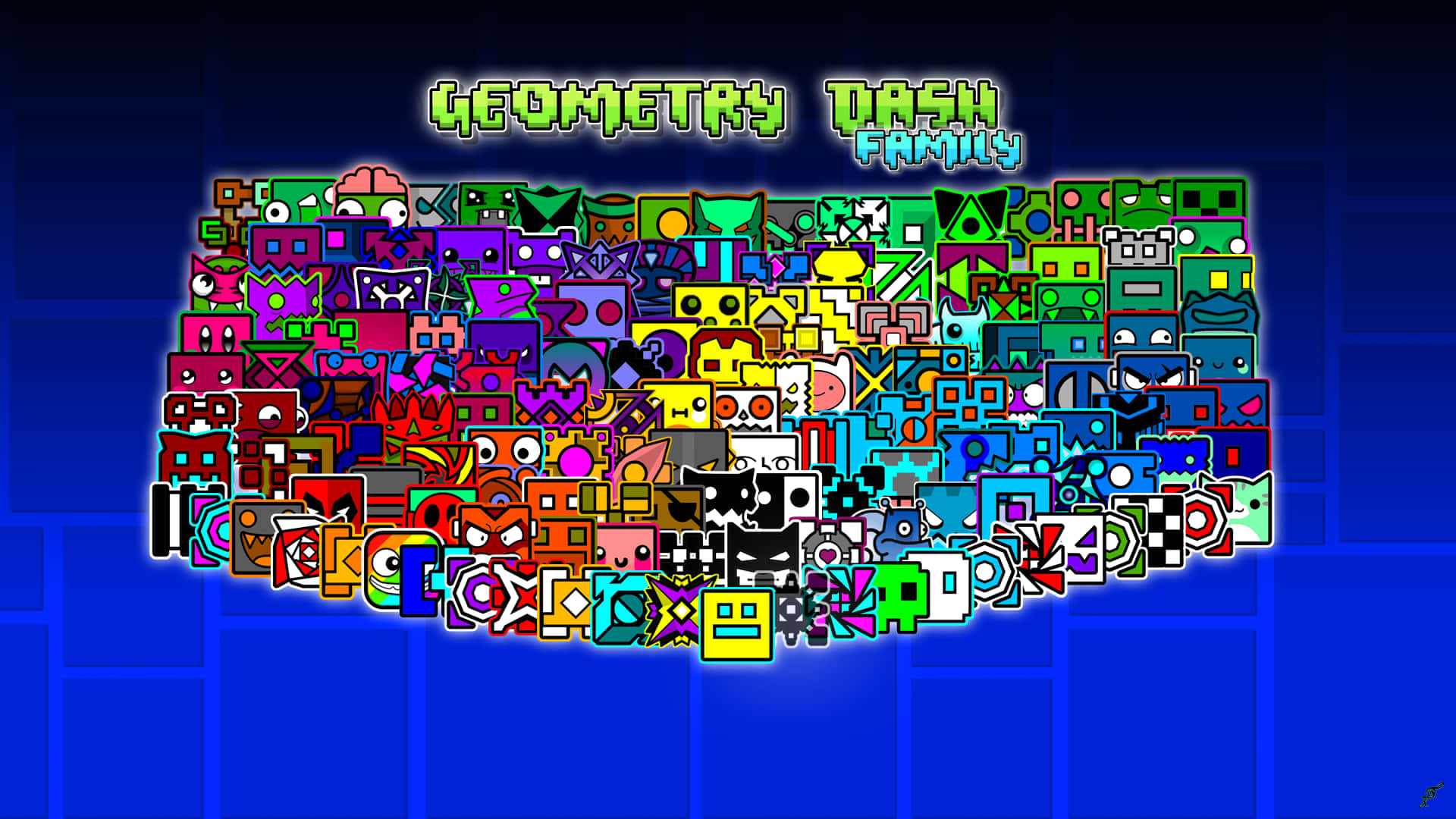 Geometry Dashのキャラクターたちが集結 壁紙