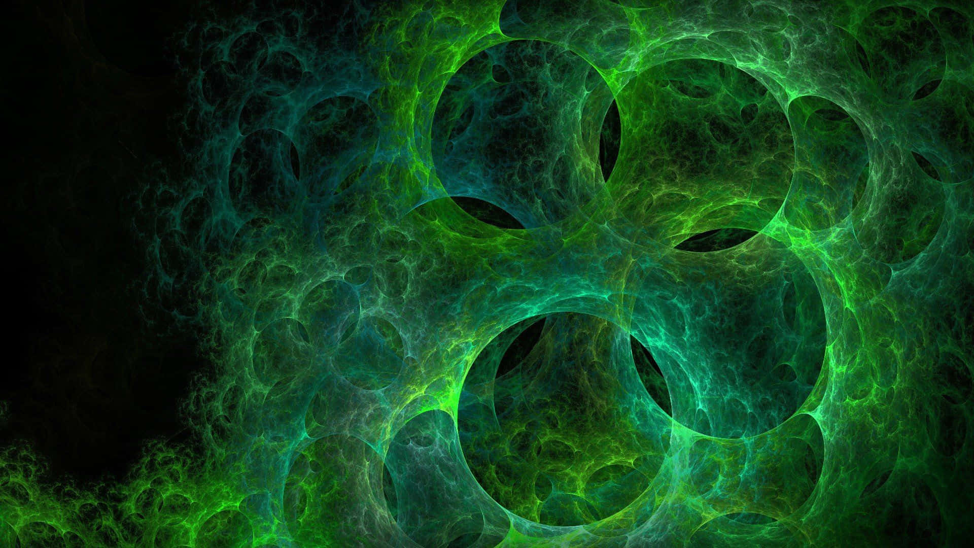 ブラックとグリーンのGFX背景エフェクト 壁紙