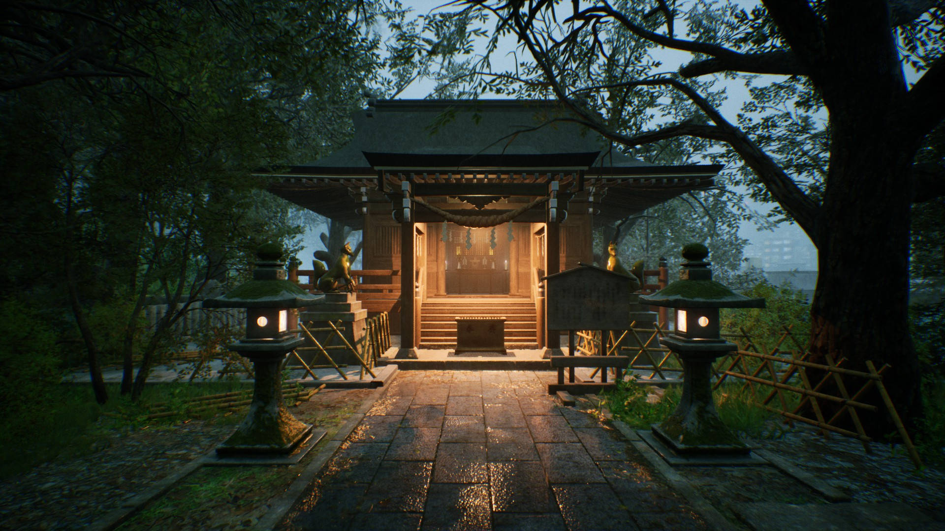 Ghostwire Tokyo 灯された神社 壁紙