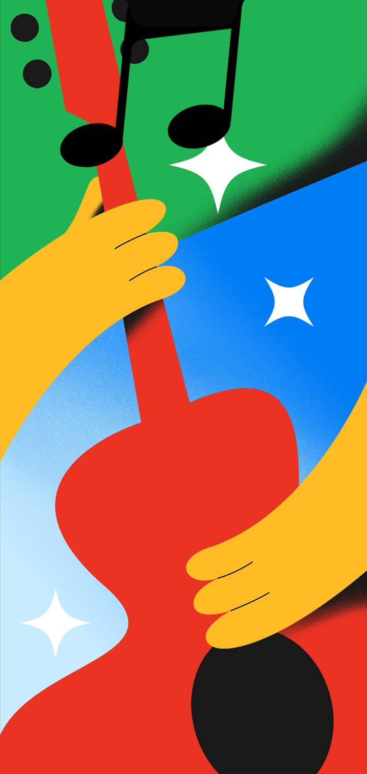 ギター グラフィックアート Google Pixel 4 壁紙